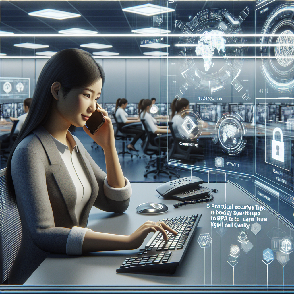 Illustration of Person making business calls on phone in a Virtual command center setting, with a focused mood.