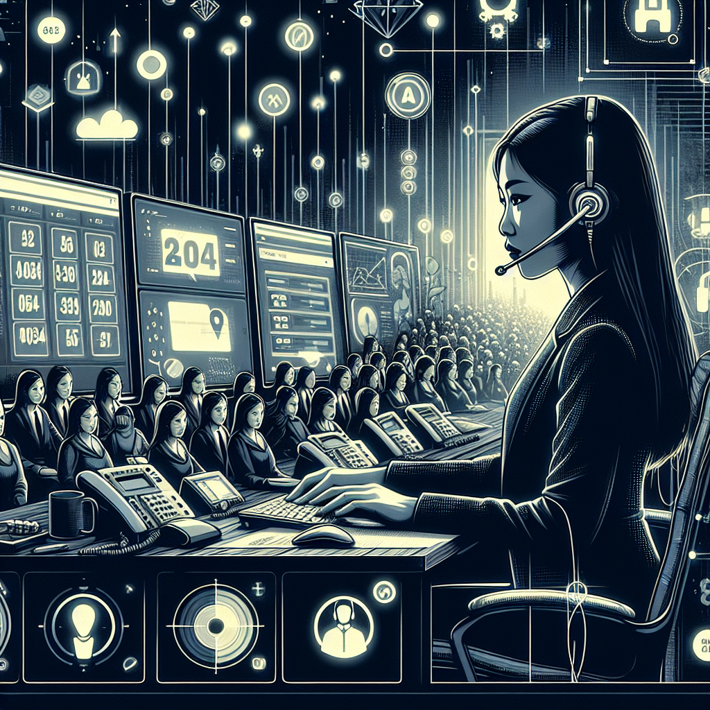 Illustration of Entrepreneur managing multiple numbers in a Home office setup with headset setting, with a innovative mood.