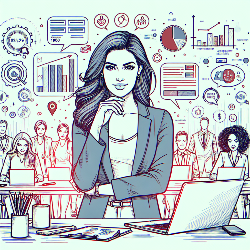Illustration of Entrepreneur managing multiple numbers in a Tech-themed workspace setting, with a confident mood.
