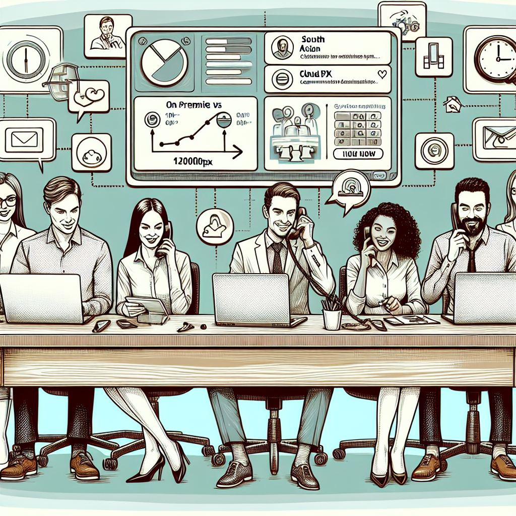 Illustration of Team using communication dashboard in a Professional desk with phones setting, with a in control mood.