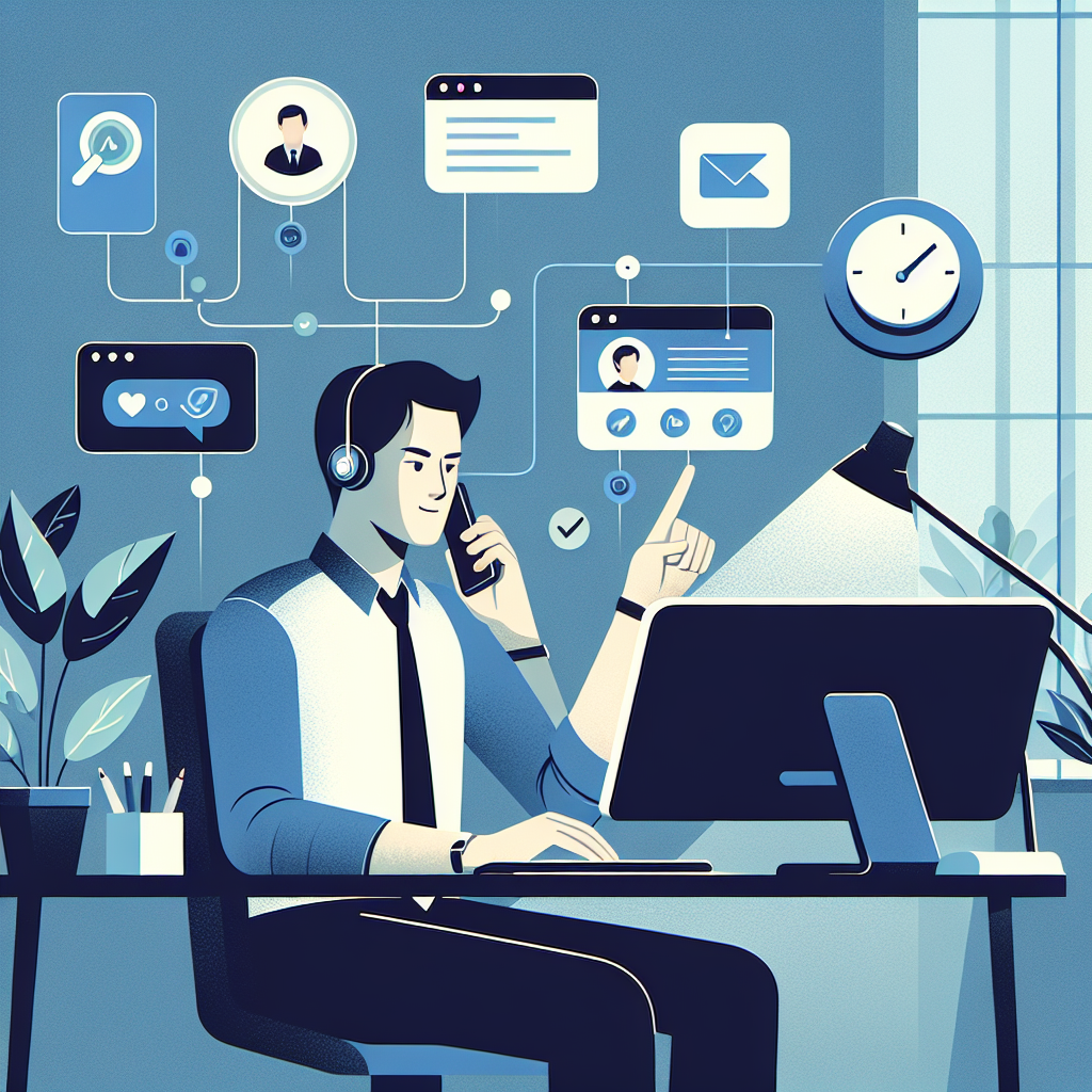 Illustration of User switching call profiles in a Home office setup with headset setting, with a confident mood.