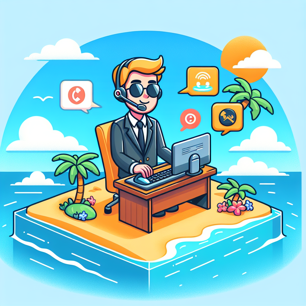 Illustration of User switching call profiles in a Virtual command center setting, with a alert mood.