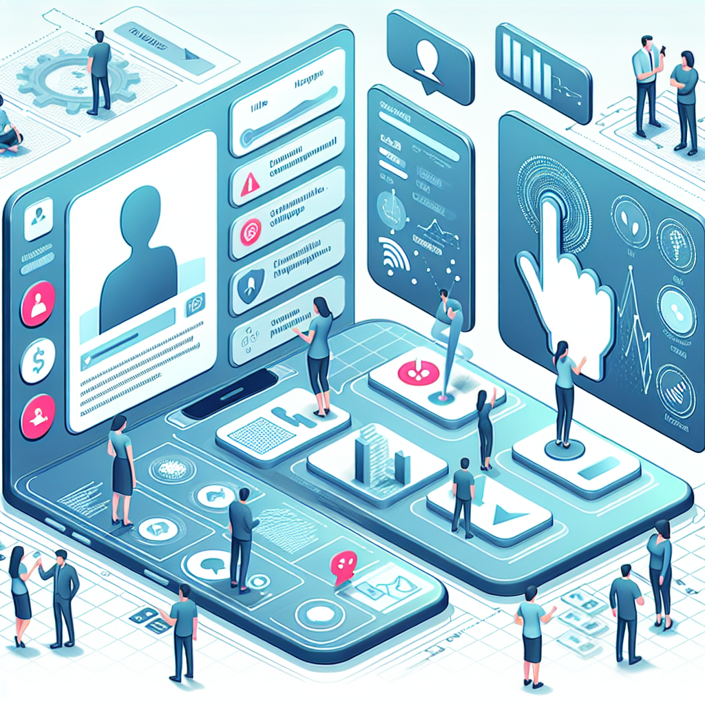 Illustration of User switching call profiles in a Dashboard with telecom metrics setting, with a focused mood.