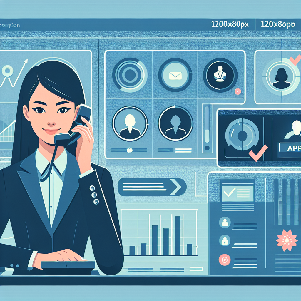 Illustration of Agent handling client calls in a Dashboard with telecom metrics setting, with a confident mood.